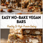 Stacked Wowbutter Granola Bars on a sheet pan showing chewy layers of vegan oats and nuts.